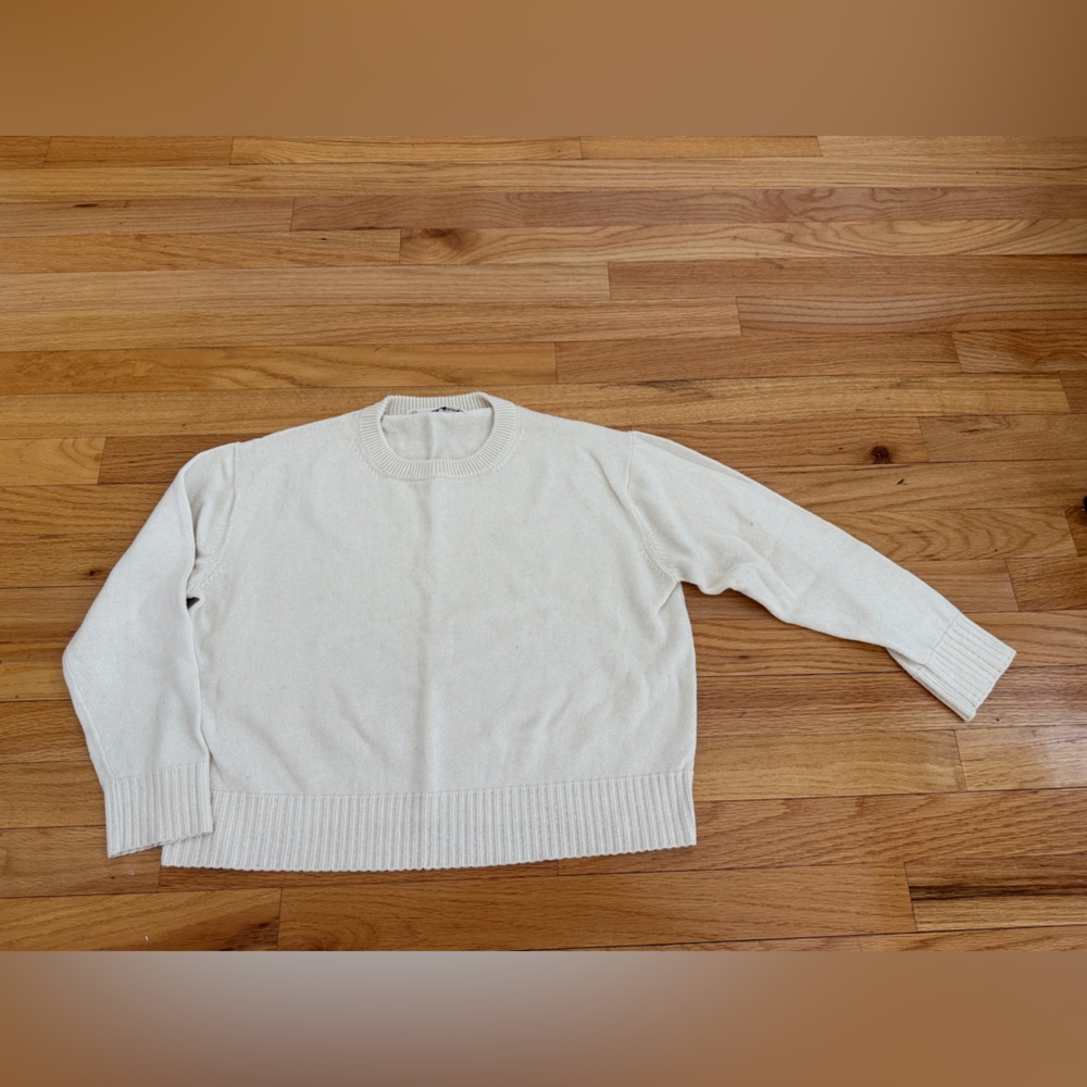 Cropped Cream Sweater